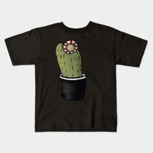 Barrel Cactus and Flower Plant Art Kids T-Shirt